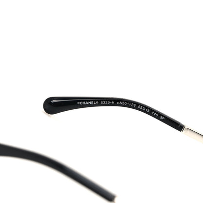 Chanel Acetate Polarized Butterfly Winter Pearl Sunglasses 5339-H Black 6 of 8