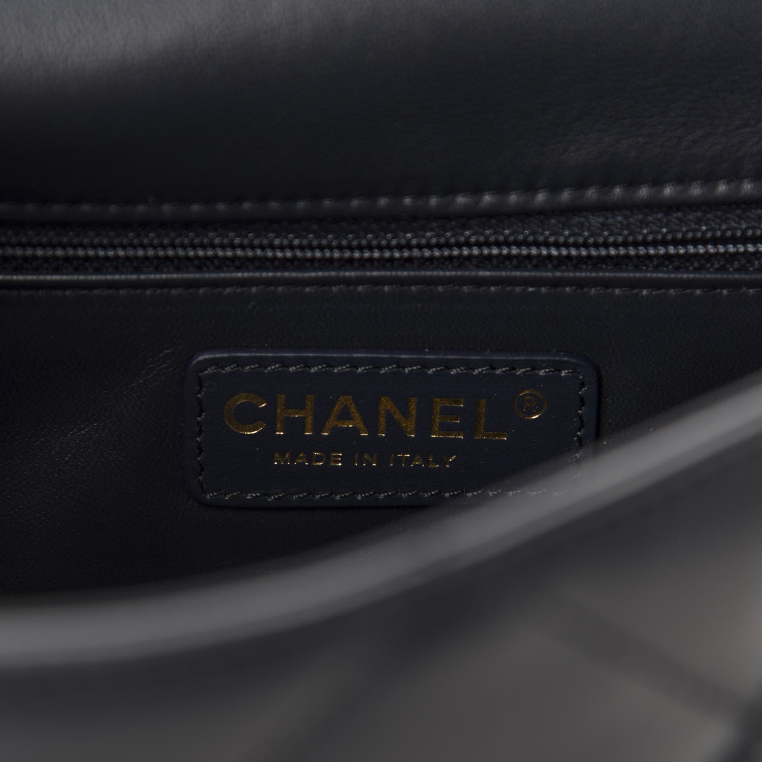 Chanel Lambskin Quilted Small Easy Carry Flap Navy 10 of 13