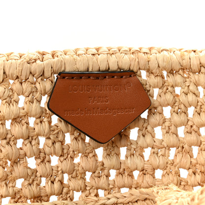 Louis Vuitton Raffia Calfskin Forte Del Marmi OnTheGo MM Natural Fuchsia 7 of 13