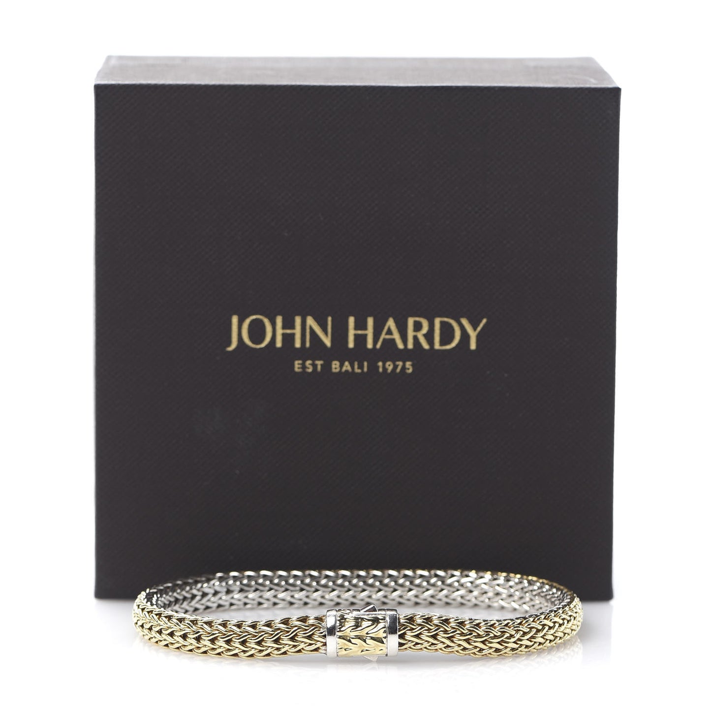 Sterling Silver 18K Yellow Gold 7.5mm Classic Chain Reversible Bracelet