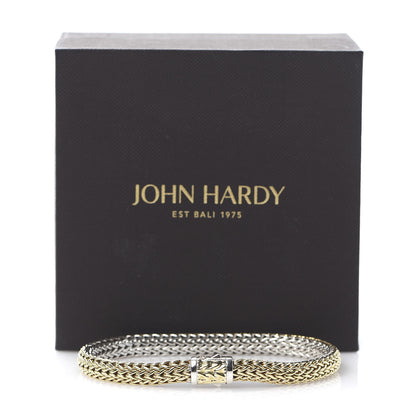 John Hardy Sterling Silver 18K Yellow Gold 7.5mm Classic Chain Reversible Bracelet 5 of 5