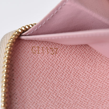 Louis Vuitton Damier Azur Clemence Wallet Rose Ballerine 7 of 8