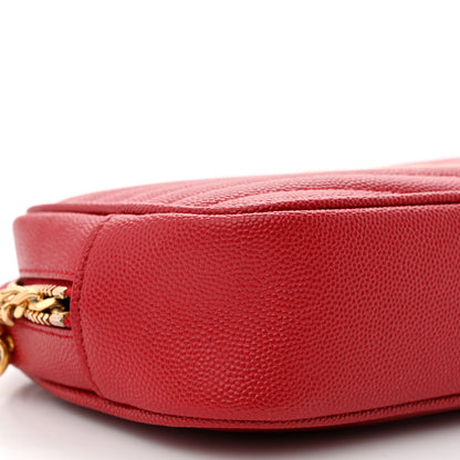 Saint Laurent Grain De Poudre Matelasse Monogram Mini Lou Camera Bag Opyum Red 9 of 11