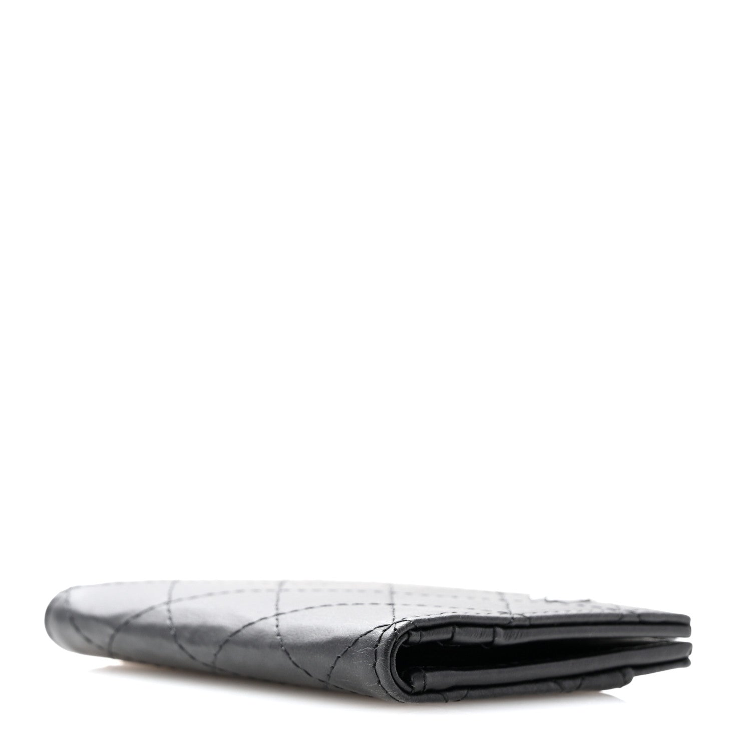 Chanel Calfskin Quilted Card Holder Wallet So Black 4 of 11