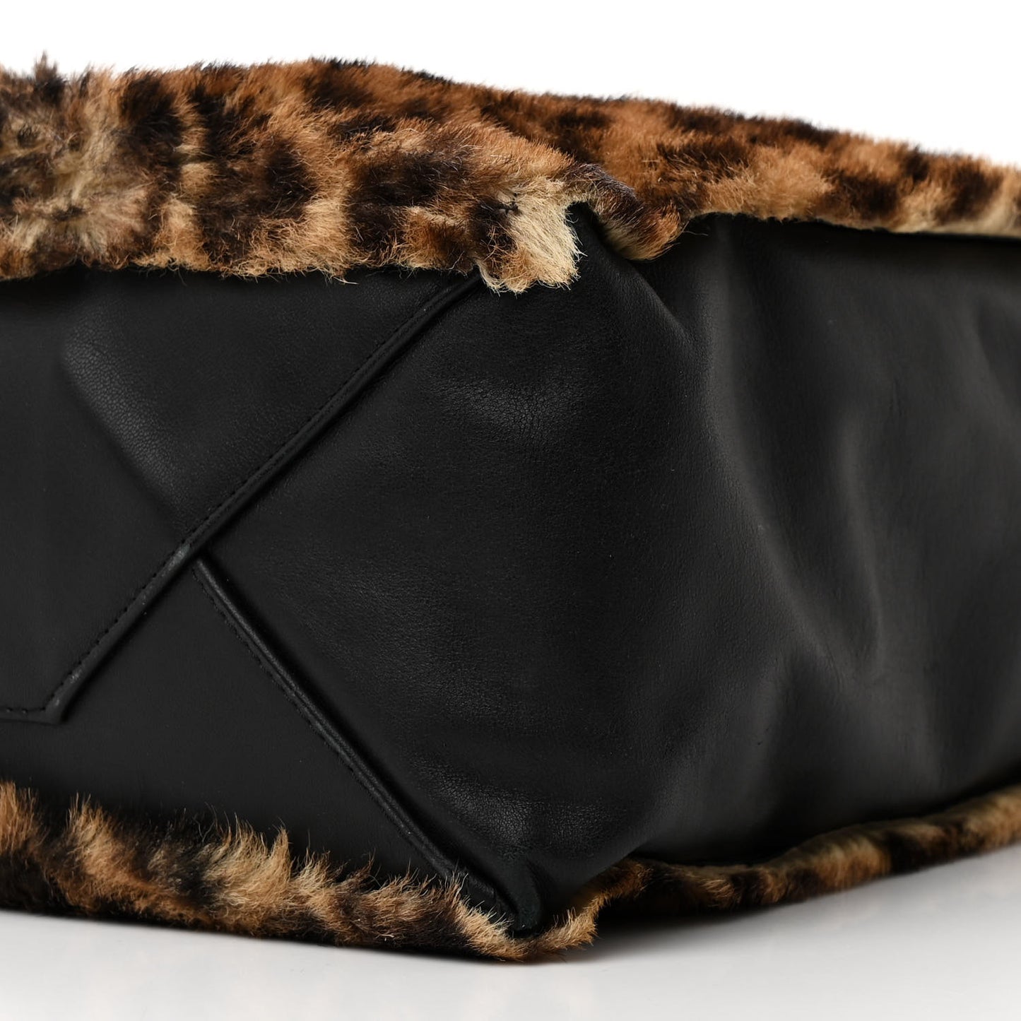 Lambskin Calf Hair Leopard Print Vertical Cabas