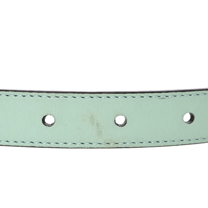 Gucci Moon Calfskin Palladium Double G 20mm Belt 85 34 Water Green 7 of 8