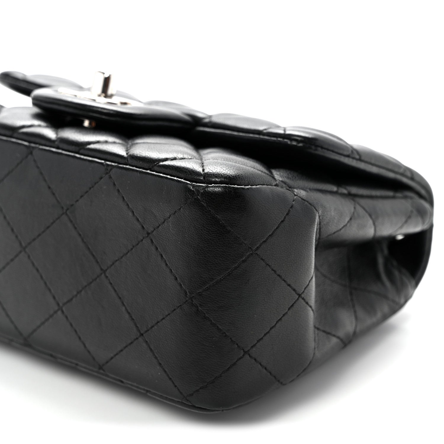 Chanel Lambskin Quilted Mini Square Flap Black 10 of 10