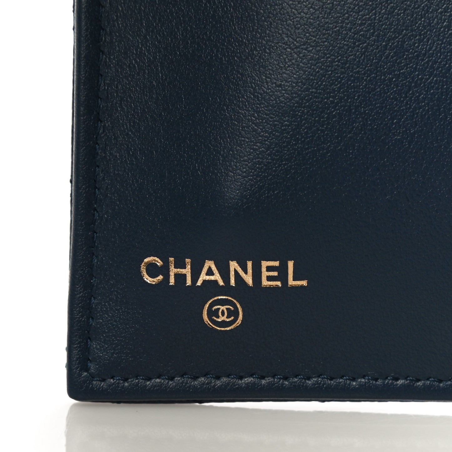 Caviar Quilted Compact Boy Wallet Blue