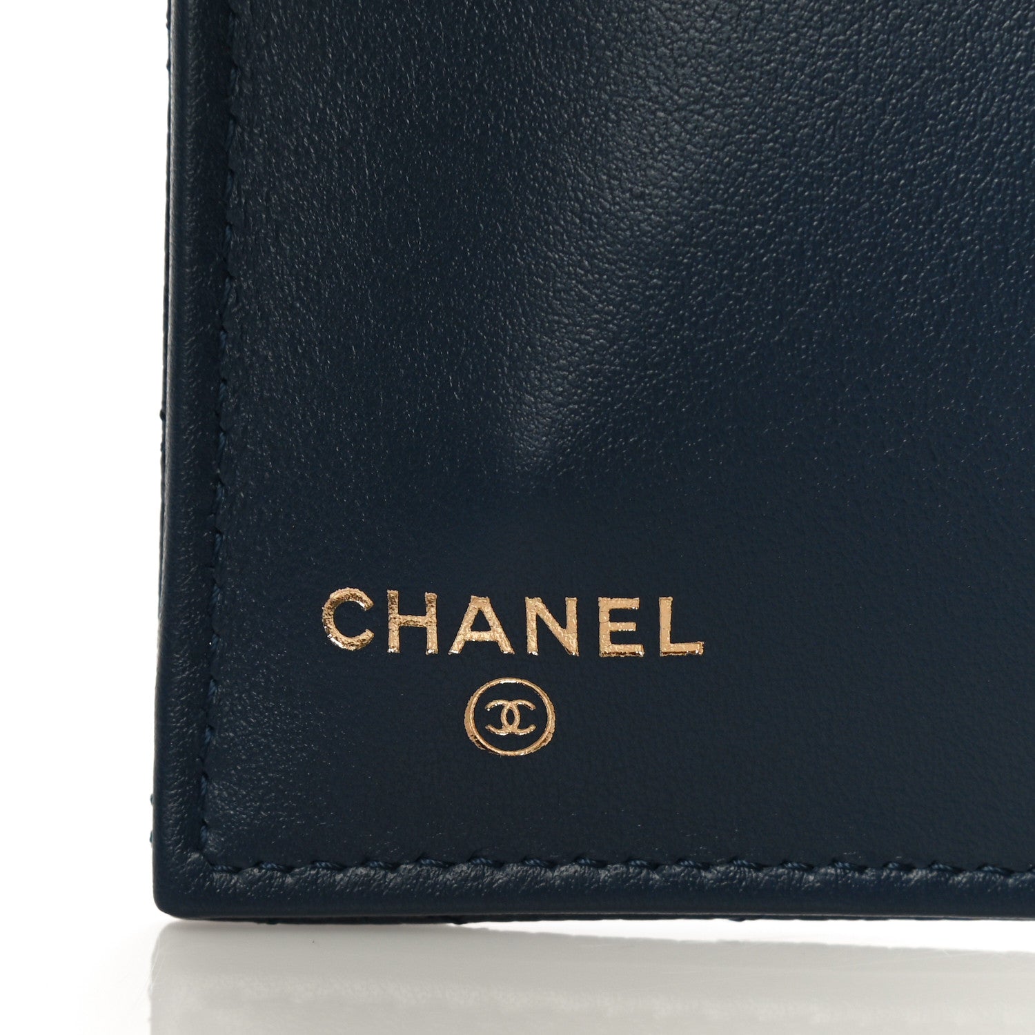 Chanel Caviar Quilted Compact Boy Wallet Blue 6 of 12