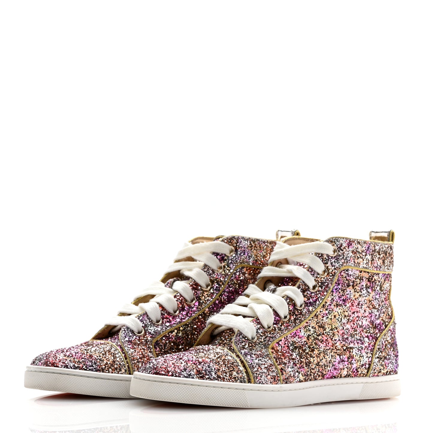 Bip Bip Glitter Womens Disco Ball Flat Sneakers 36 Rosette