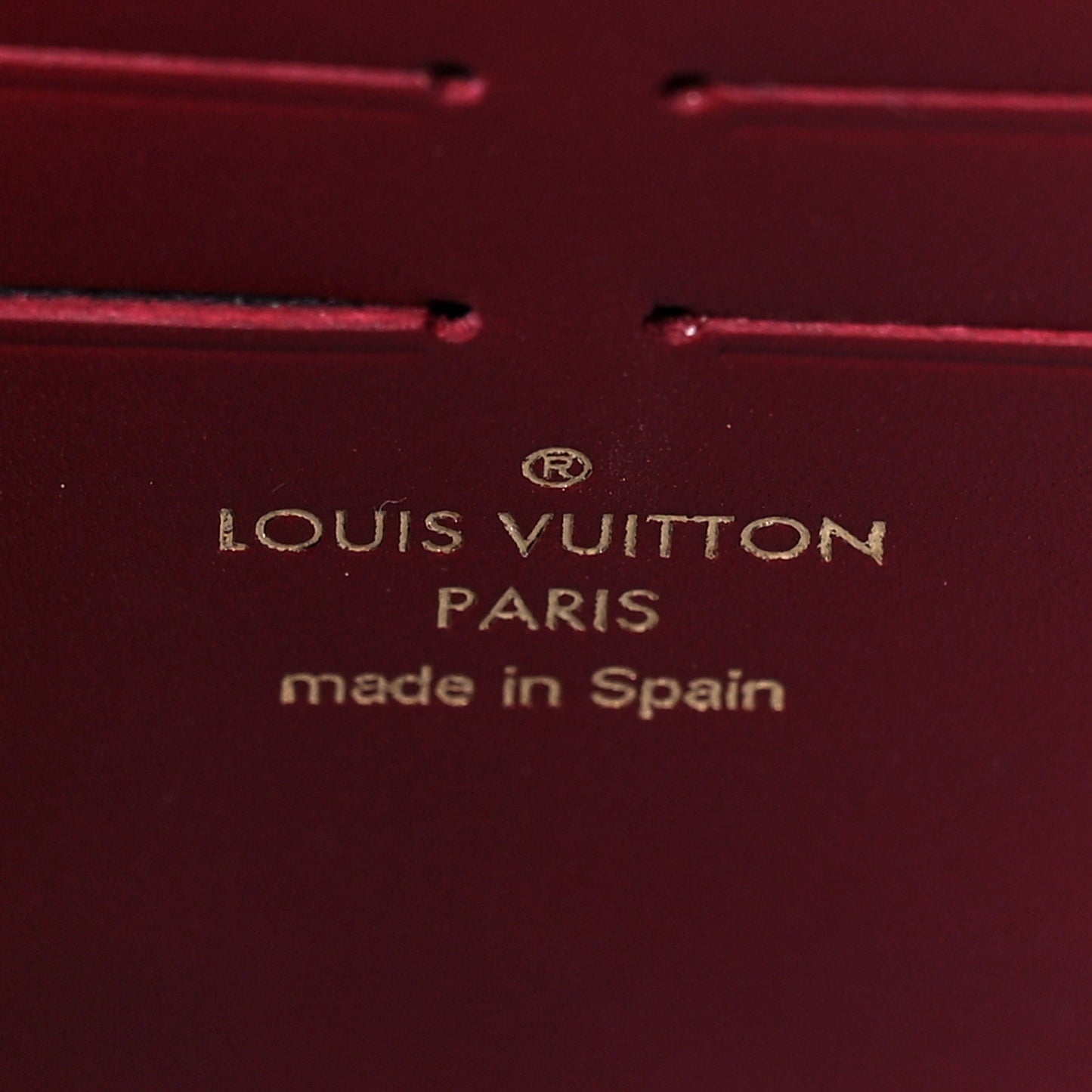 Damier Ebene Vavin Chain Wallet Red