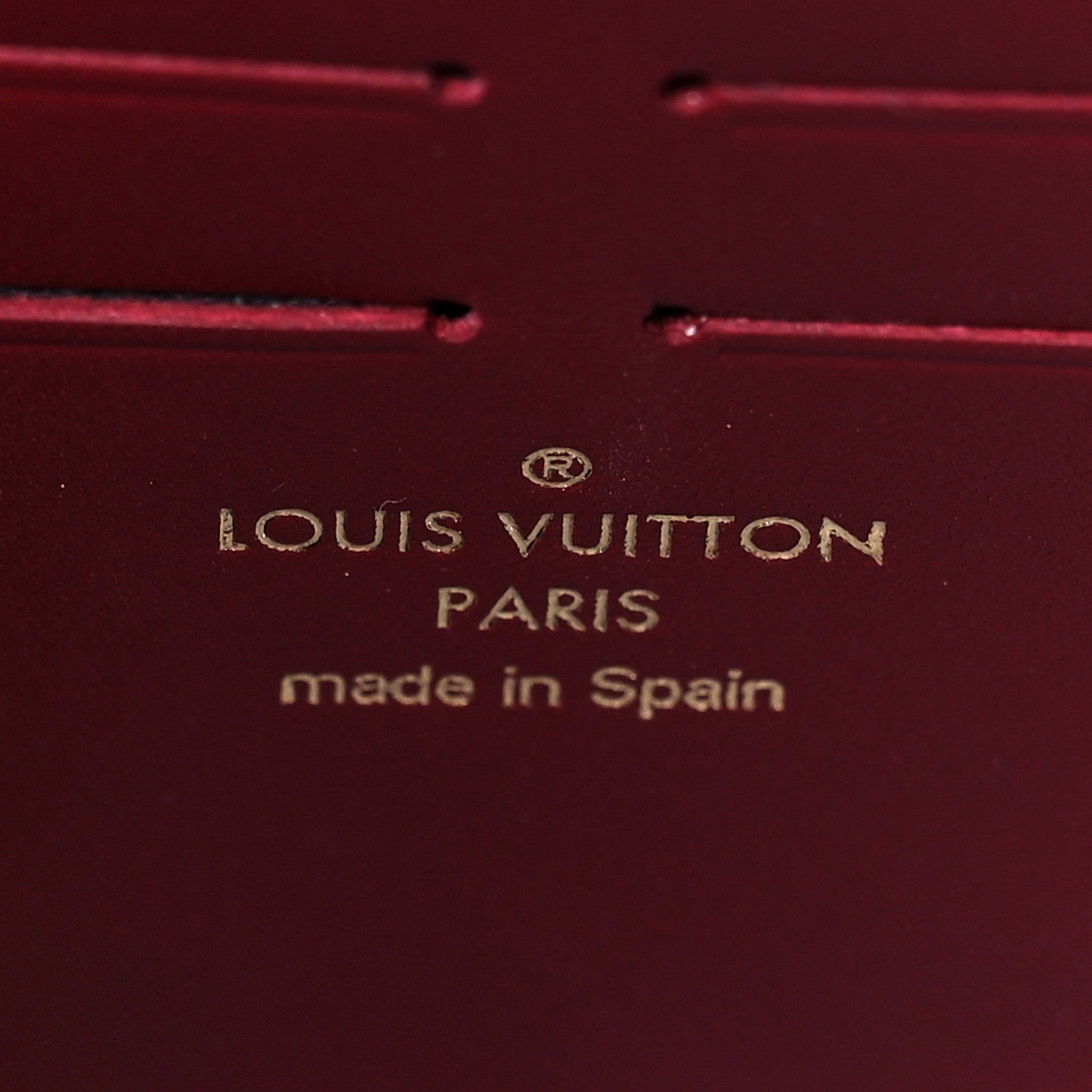 Louis Vuitton Damier Ebene Vavin Chain Wallet Red 6 of 9