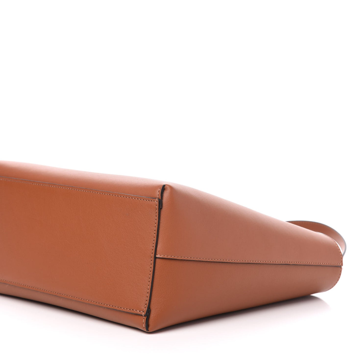 Smooth Calfskin Small Anagram Tote Tan