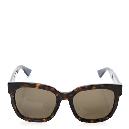 Gucci Square Frame Glitter Sunglasses GG0034SA Tortoise Blue 2 of 5