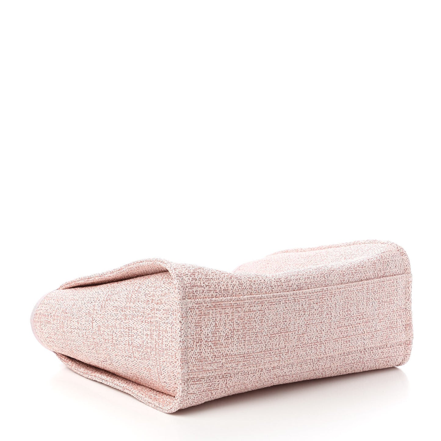 Straw Lurex Small Deauville Tote Pink