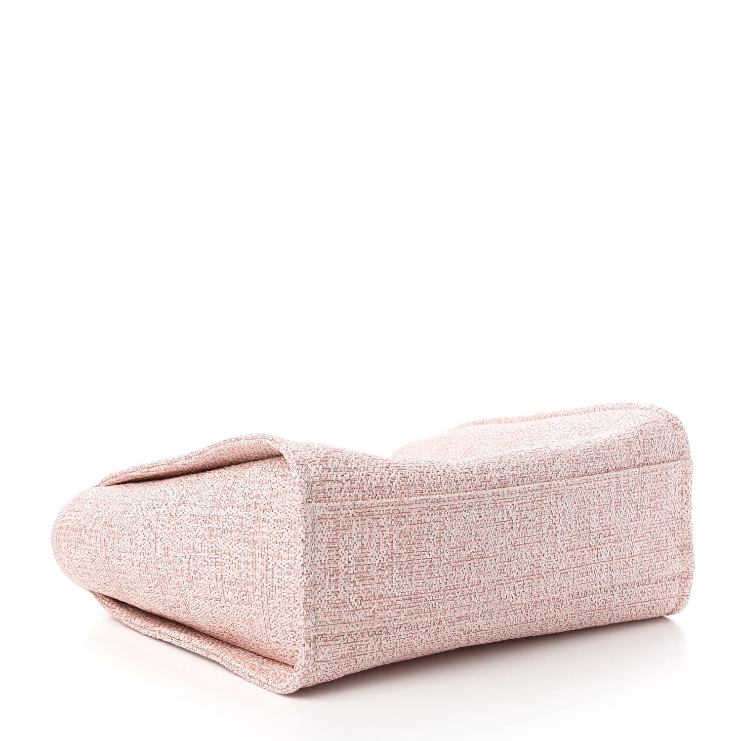 Chanel Straw Lurex Small Deauville Tote Pink 4 of 10