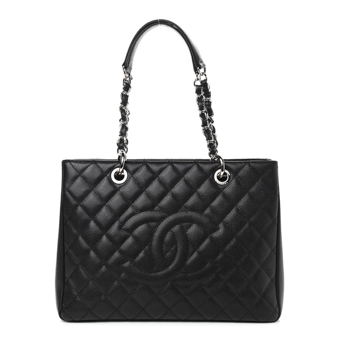 Caviar Quilted Grand Shopping Tote GST Black