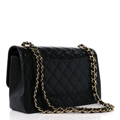 Chanel Caviar Quilted Jumbo Double Flap Black 3 of 9