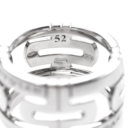 Bulgari 18K White Gold Wide Parentesi Band Ring 52 6 4 of 4