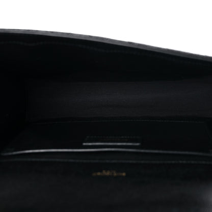 Saint Laurent Grain De Poudre Textured Mixed Matelasse Triquilt Medium Monogram Satchel Black 4 of 11
