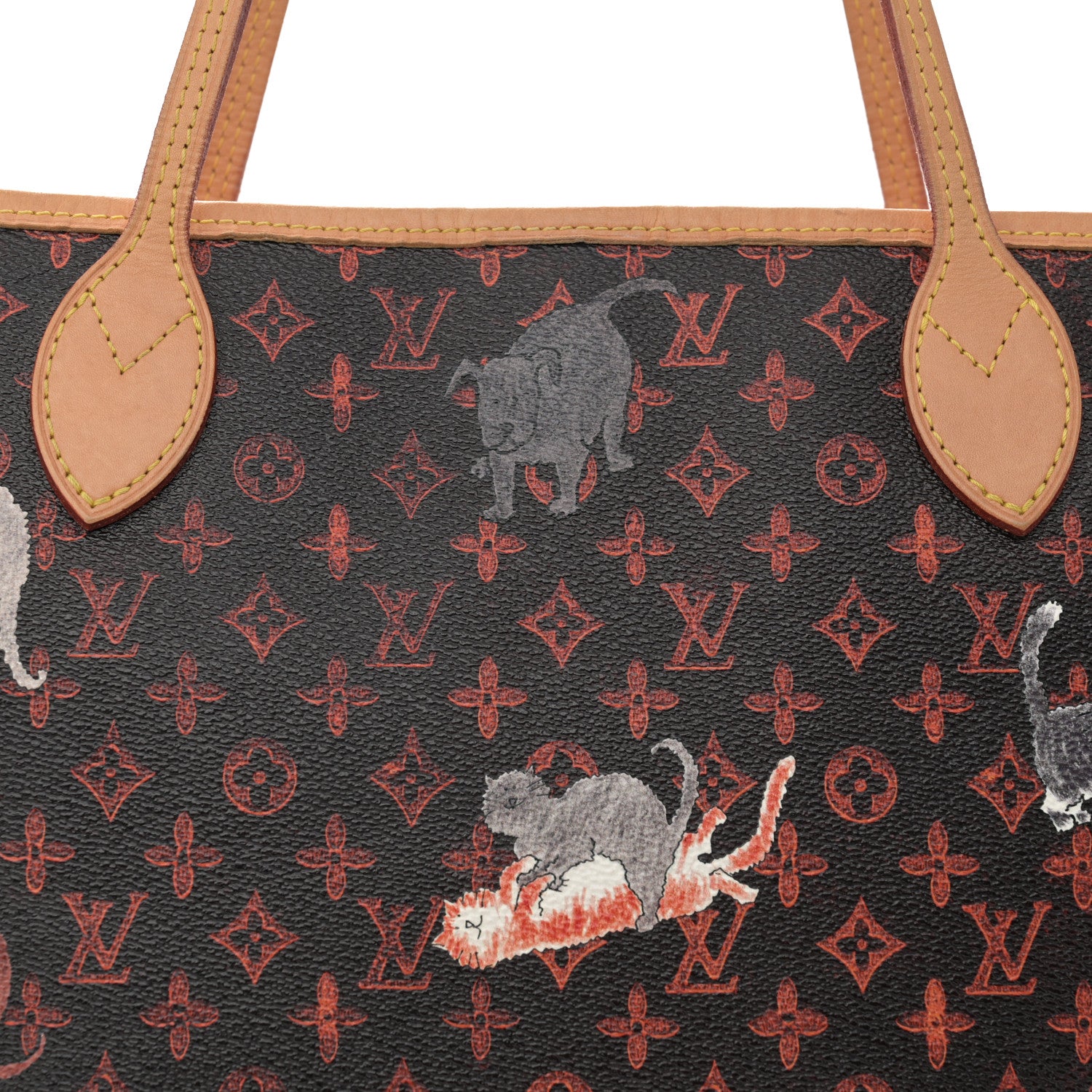 Louis Vuitton Catogram Neverfull MM Marron 7 of 12
