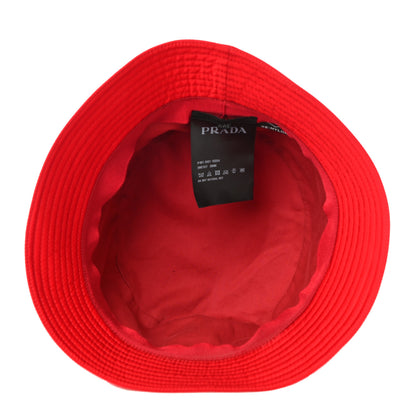 Prada Re-Nylon Metal Triangle Logo Mens Bucket Hat XXL Rosso 5 of 7