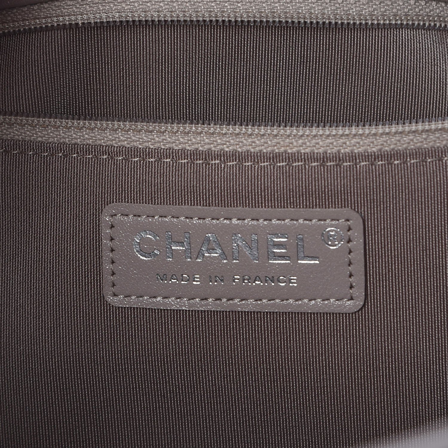 Chanel Aged Calfskin Chevron Quilted Timeless Tote Grey 6 of 7