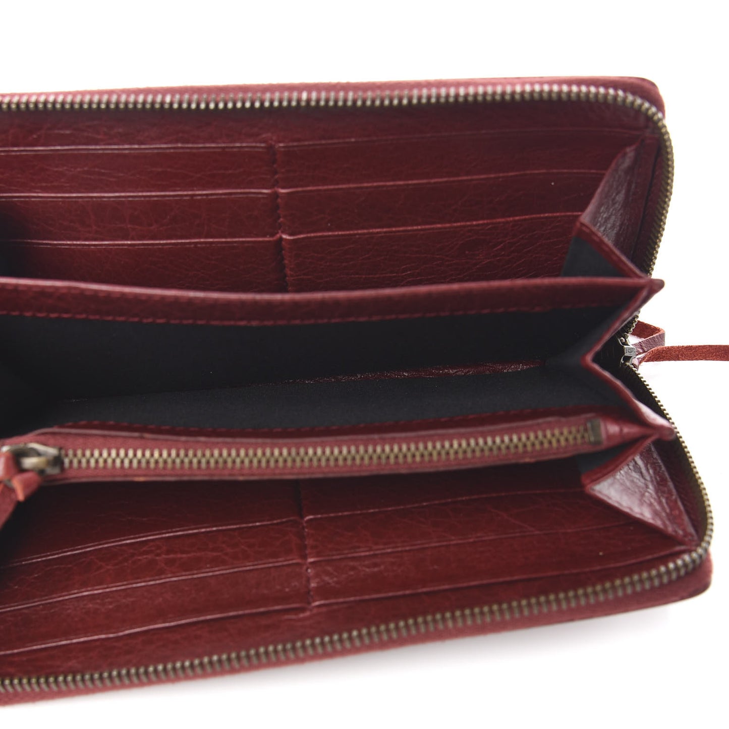 Agneau Classic Hardware Continental Zip Around Wallet Rouge Cerise