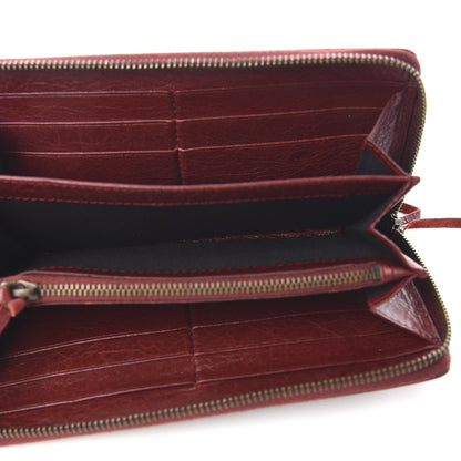 Balenciaga Agneau Classic Hardware Continental Zip Around Wallet Rouge Cerise 5 of 8