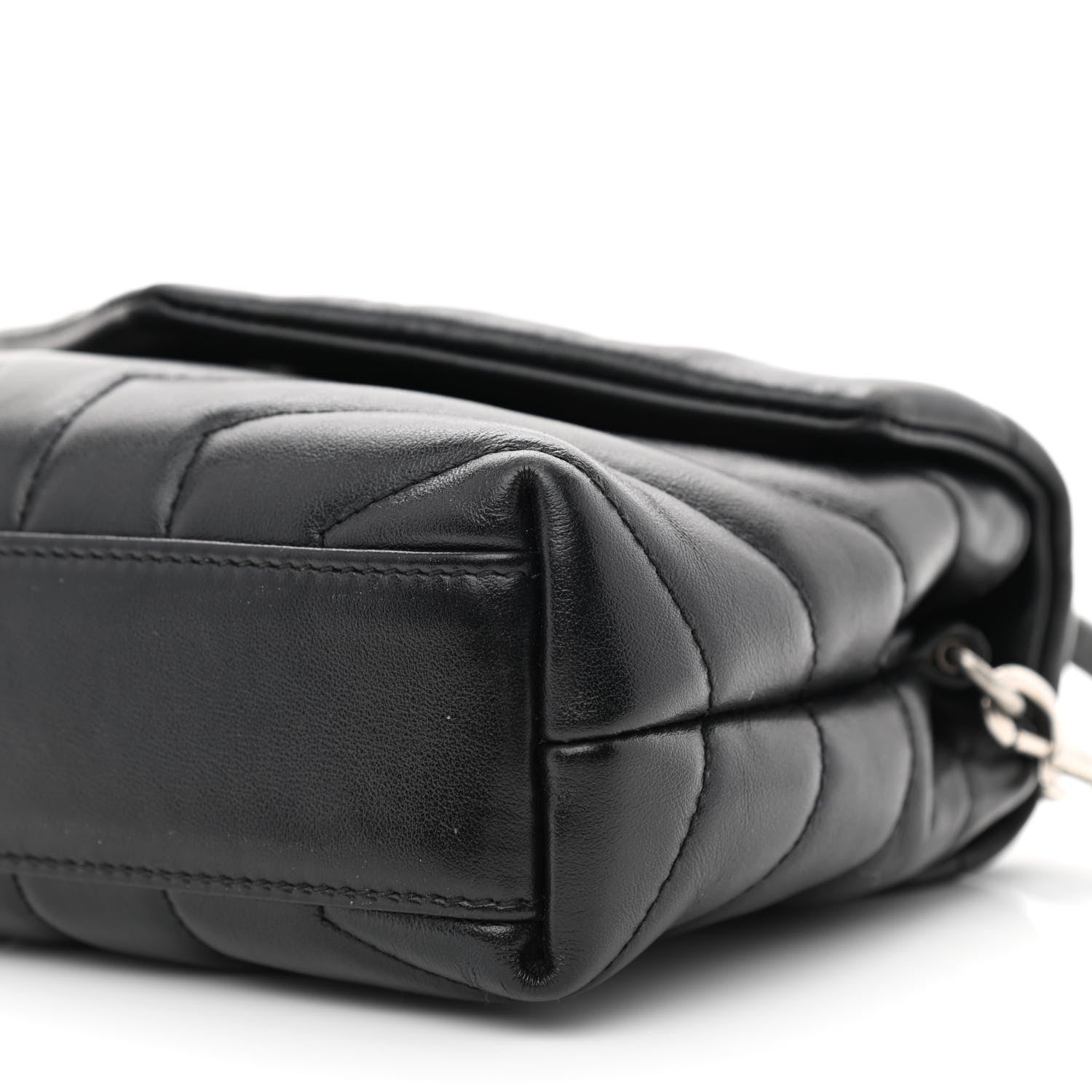 Saint Laurent Calfskin Y Quilted Monogram Toy Loulou Crossbody Bag Black 11 of 11
