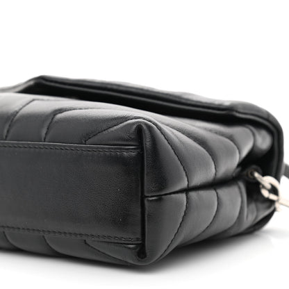 Saint Laurent Calfskin Y Quilted Monogram Toy Loulou Crossbody Bag Black 11 of 11