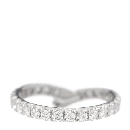 Harry Winston Platinum Diamond Ribbon Wedding Band Ring 50 5.25 4 of 9