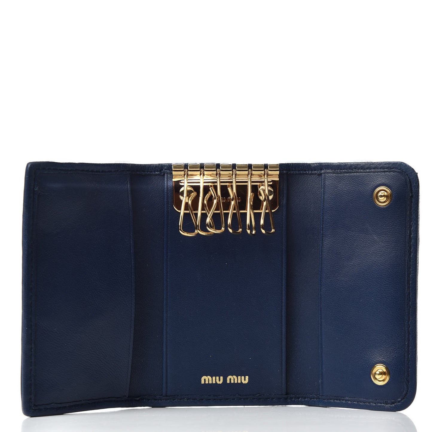 Nappa Matelasse 6 Key Holder Bluette