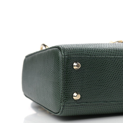 Christian Dior Lizard Mini Lady Dior Green 9 of 12