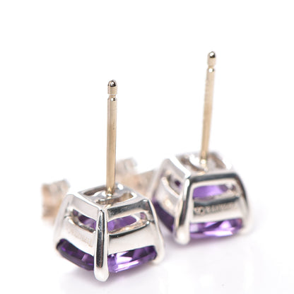 Tiffany Sterling Silver Amethyst Sparklers Stud Earrings 3 of 4