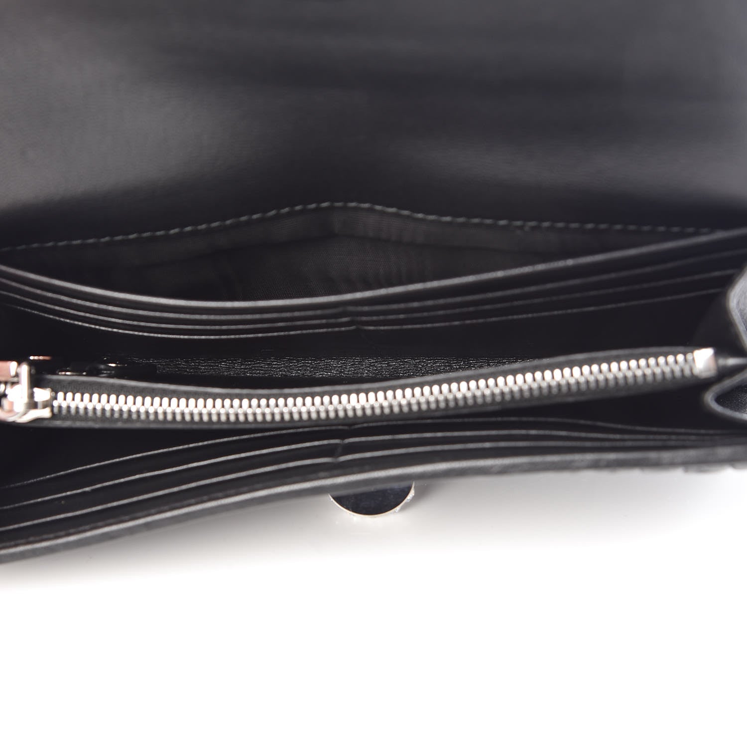 Miu Miu Nappa Matelasse Flap Wallet Black 6 of 9