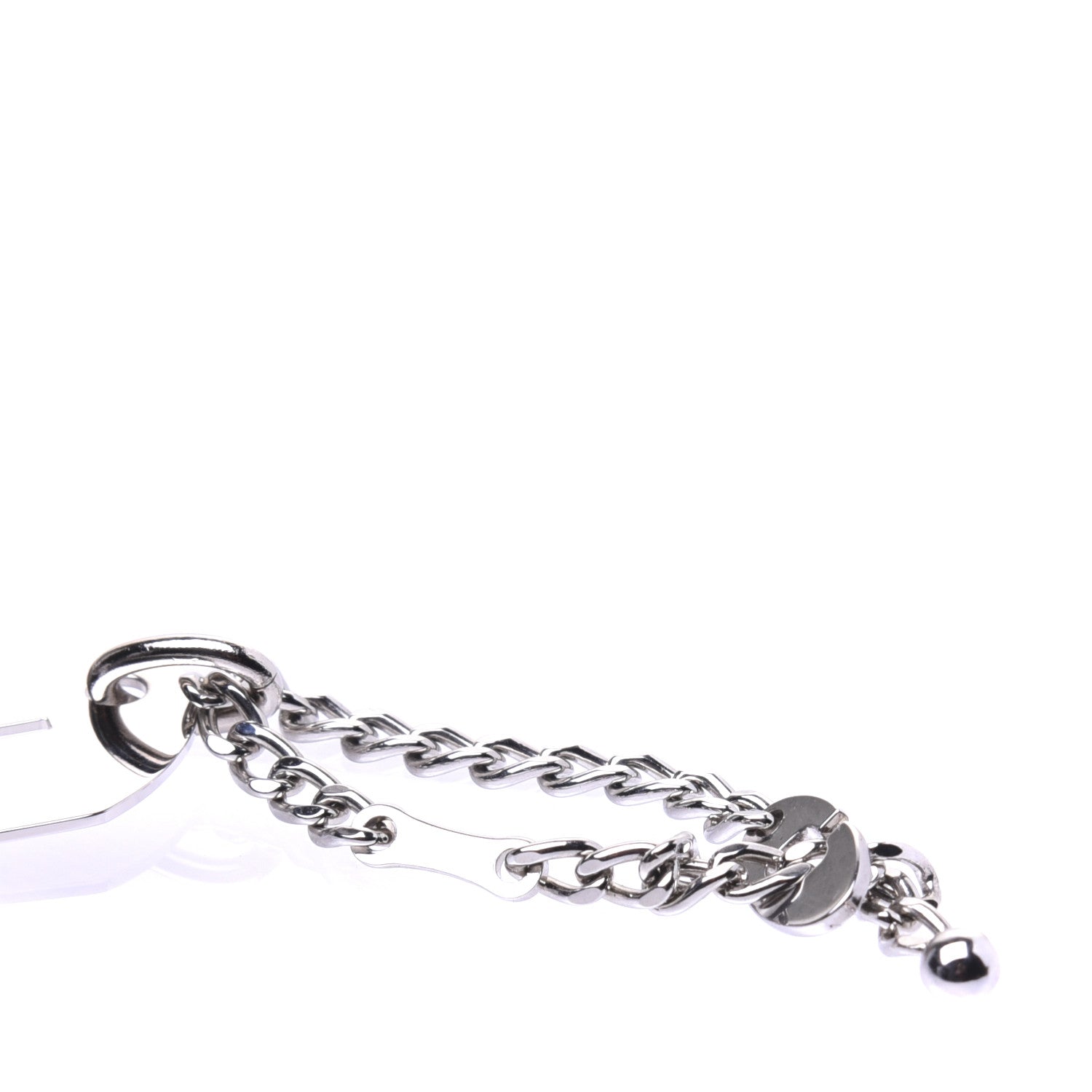 Chanel Dog Tag Key Charm Silver 10 of 12