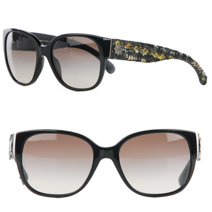 Chanel Tweed Boy CC Sunglasses 5237 Green Black 1 of 7