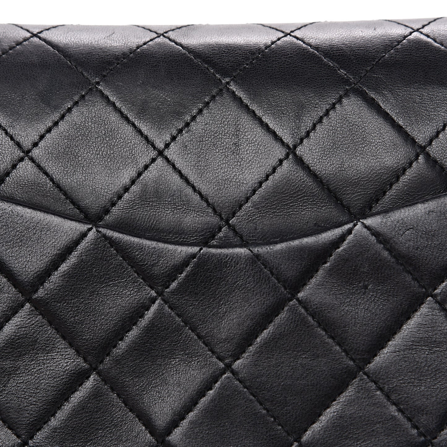 Lambskin Quilted Small Double Flap Black