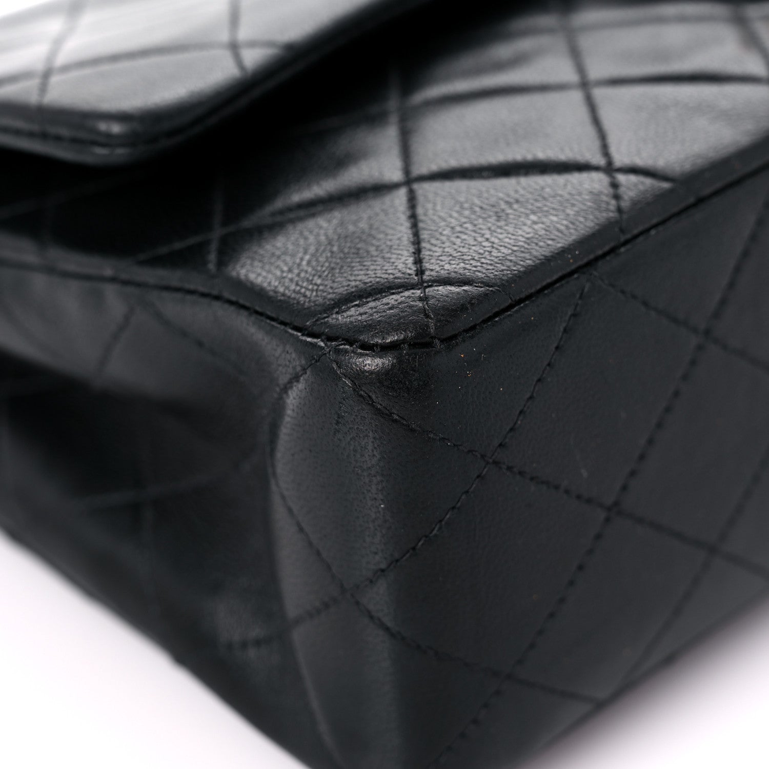 Chanel Lambskin Quilted Medium Double Flap Black 9 of 19