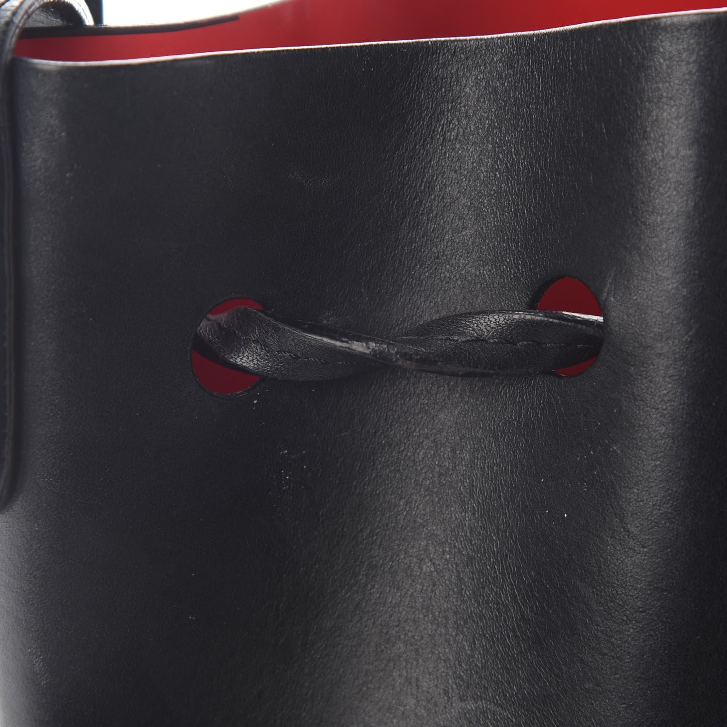 Mansur Gavriel Calfskin Mini Bucket Bag Black Flamma 9 of 11