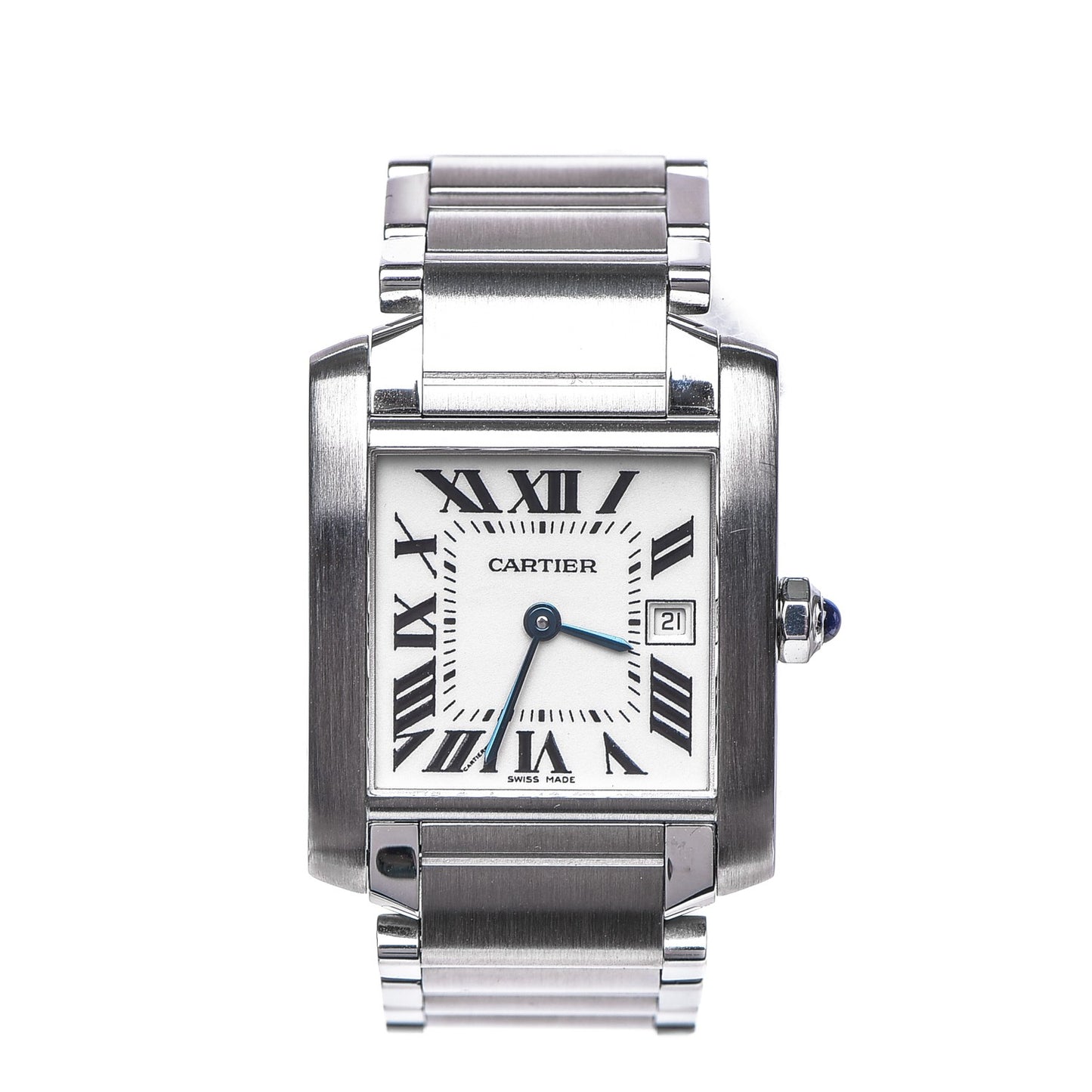 Stainless Steel 25mm Tank Francaise Quartz Watch