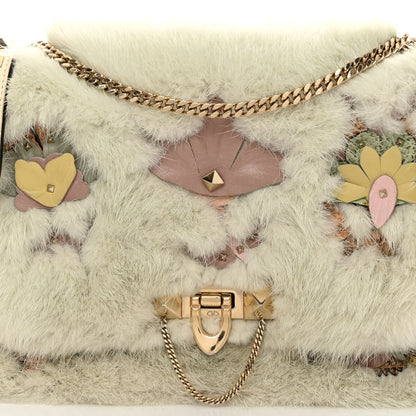 Valentino Garavani Mink Fur Small Demilune Shoulder Bag Beige 7 of 11