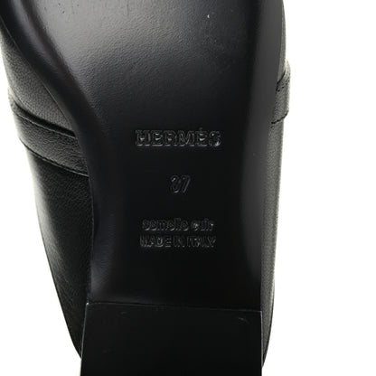 Hermes Goatskin Oz Mules 37 Black 7 of 9