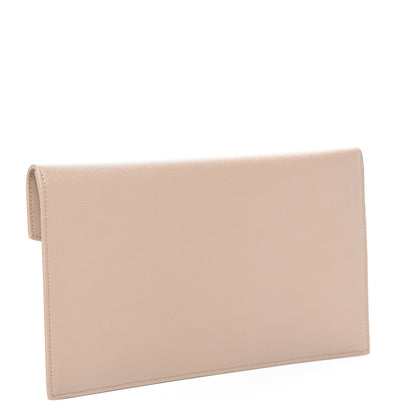 Saint Laurent Grain De Poudre Uptown Pouch Dark Beige 2 of 7