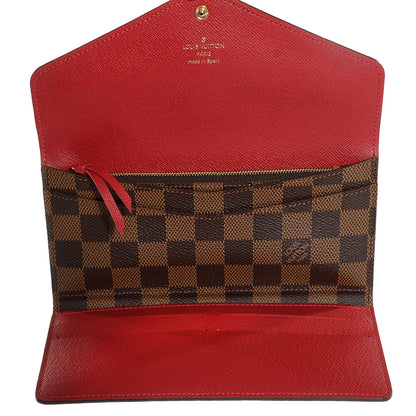Louis Vuitton Damier Ebene Josephine Wallet Red 5 of 7
