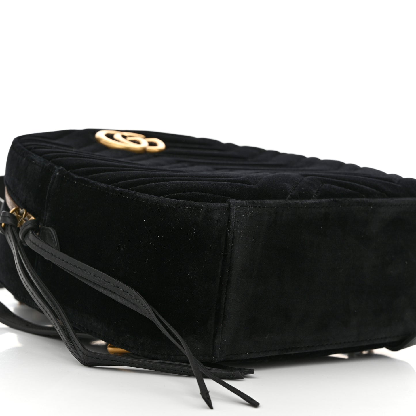 Velvet Matelasse GG Marmont Dome Backpack Black