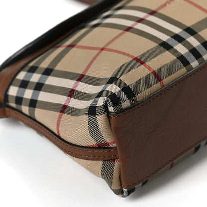 Burberry Horseferry Check Small Leah Crossbody Clutch Brown 12 of 14