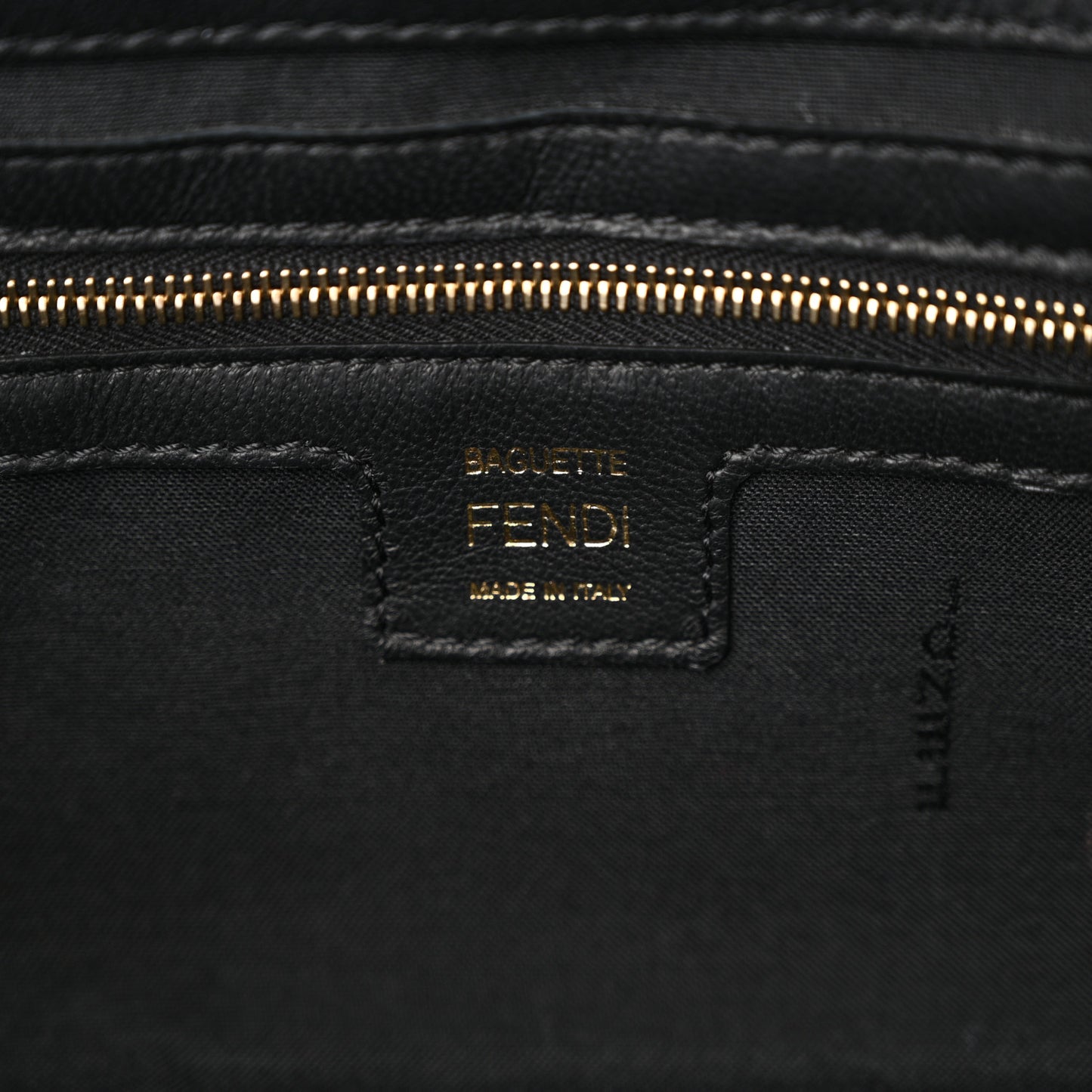 Nappa FF 1974 Embossed Baguette Black