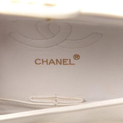 Chanel Lambskin Quilted Medium Double Flap White 6 of 13